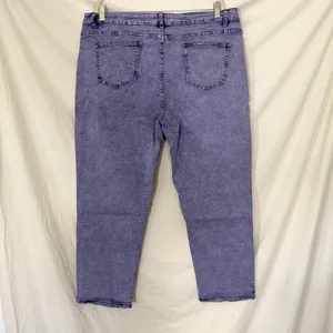 Purple Acid Wash Plus Size Jeans Size 4XL thumbnail 3