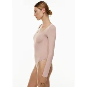 Aritzia Babaton Contour Squareneck Longsleeve Bodysuit Nude Size Small thumbnail 2
