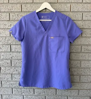 Figs Catarina Scrub Top Blueberry Purple Size XXS thumbnail 1