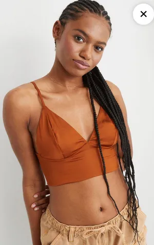 Aerie Satin Cropped Tank thumbnail 1