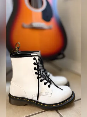 Dr. Martens 1460 White Patent Leather Boots - Womens Size 7 White Patent 8-Eye thumbnail 8