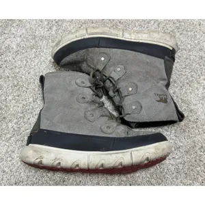 Sorel Explorer II Joan Waterproof Winter Boots Gray Suede Leather Size 8 thumbnail 6