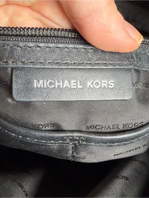 Michael Kors Jet Set EW Signature Tote Bag Black & Grey MK Logo Shoulder Purse thumbnail 12
