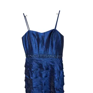Jessica Howard Royal Blue Beaded Tiered‎ Ruffle Dress and Bolero Jacket Set 6 thumbnail 2
