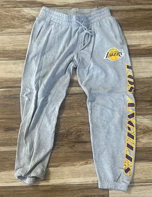 NBA laker gray sweatpants thumbnail 1