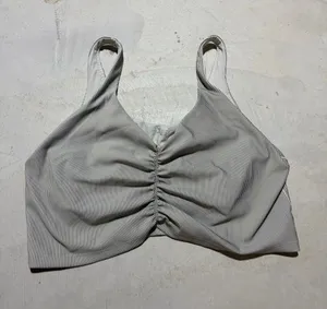 Aerie offline Ruched Front Striped cropped tank top built in bra XXL thumbnail 1