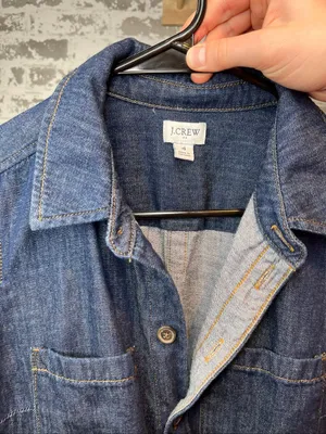J. Crew | women denim button down dress thumbnail 2