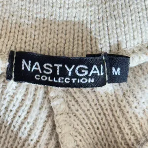 430 | Nasty Gal Cream Knit‎ Wide Leg Pants Cozy Lounge Sweater Pants Medium thumbnail 3