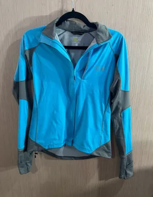 Women's Mountain Hardwear Lightweight AirShield Blue & Gray Active Jacket Small thumbnail 1