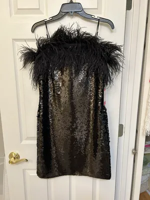 Vince Camuto Black Sequin Dress thumbnail 1