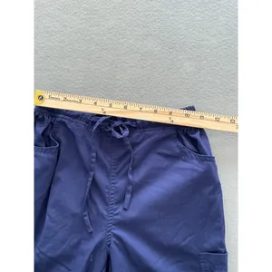 Reina Scrub Pants XS Excellent Navy‎ Blue Drawstring Cargo Pocket Microfiber thumbnail 4