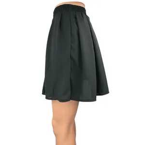 John Galt Women's Black Pleated Elastic Waist Mini A-Line Flared Skirt Size S thumbnail 2