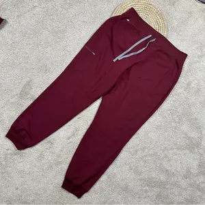 Figs Scrubs Set Zamora Jogger Pants XXLT & Rafaela Oversized Top Burgundy XL thumbnail 4