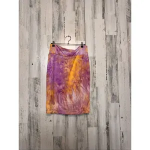 Rainbow Sandals Tie Dye Pencil Skirt Women’s Large Purple Orange Stretch Bodycon Skirt M thumbnail 2