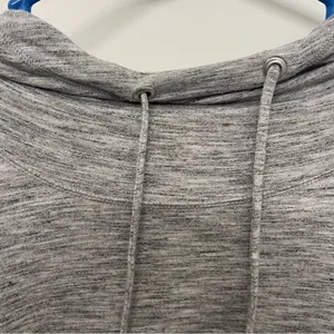 Athleta Heathered Grey Lightweight Hooded Sweatshirt thumbnail 4