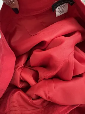 Harve Benard Red Linen Blend Cropped Wide Leg Pants Culottes Size 12 High Rise thumbnail 8