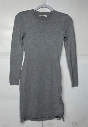 Abercrombie & Fitch Women’s XS Light Gray Long Sleeve Bodycon Sweater Dress thumbnail 1
