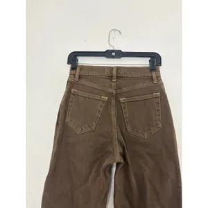 Abercrombie & Fitch Ultra High Rise 90s Straight Leg Jean Size 25 Washed Brown thumbnail 13