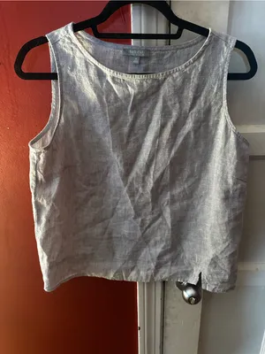Habitat Clothes to Live In Gray Linen Blend Tank Top Sleeveless Shirt Size XS thumbnail 3