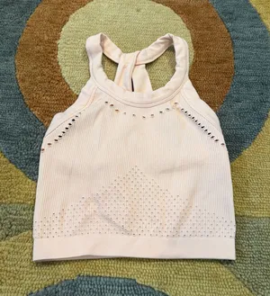 FP Free People Movement Seredipity Crochet Cami Crop Top Light Pink Size XS / S thumbnail 1