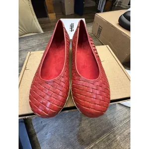 David Tate Womens Dazzle Leather Woven Slip-On Ballet Flats Shoes Size 9.5W Red thumbnail 7