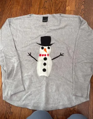 Snowman Sweater Gray thumbnail 1
