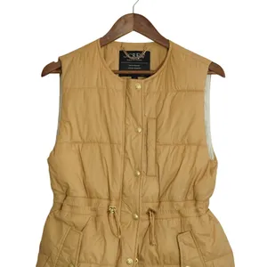 J. Crew Women's Small Light Brown Beige Signature Puffer Vest Quilted Preppy thumbnail 2