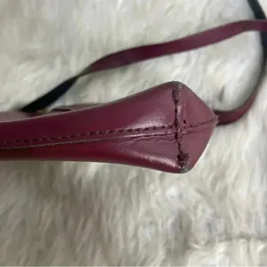 J. Crew Burgundy Leather Crossbody Purse thumbnail 9