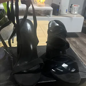 SHEIN Black Strappy Heels thumbnail 2