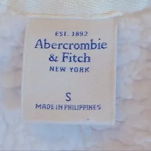 Abercrombie & Fitch‎ Fleece Open Front Waterfall Sherpa Jacket Size S thumbnail 6