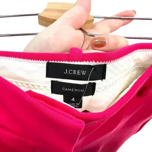 J. Crew Cameron Slim Cropped Pant in Four-Season Stretch Bright Rose Pink Size 4 thumbnail 10