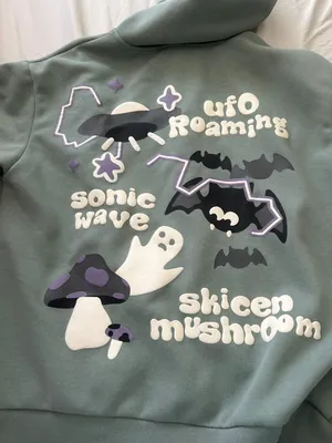 Graphic Hoodie Green Size L thumbnail 2