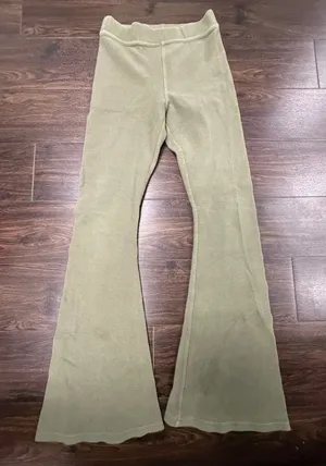 OFFLINE by Aerie Olive Green High-Waisted Flare Leggings Size Medium thumbnail 1