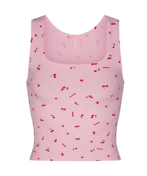Skims Pink Limited Edition Ribbed Cherry Print Set Lana Del Ray Valentine thumbnail 4