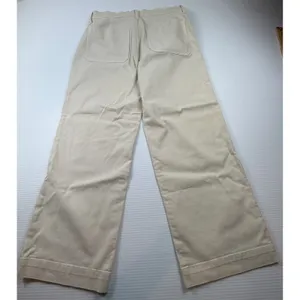 J.Crew High Rise Wide Leg Utility Patch Pocket Pants Beige Cream 27P Petite thumbnail 4