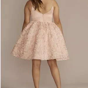 NWT Fifteen Roses pink party dress, prom dress, size 6, waist 14” thumbnail 7