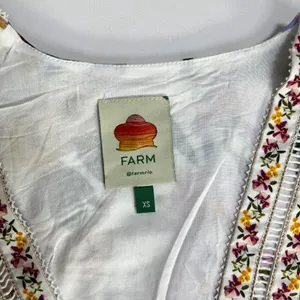 NWOT Farm Rio Greek Garden Long Sleeve Plunge Neck Cotton Romper Size XS thumbnail 7