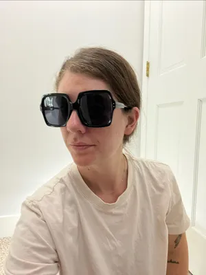 NIB Jeepers Peepers Black Oversized Square Sunglasses thumbnail 7