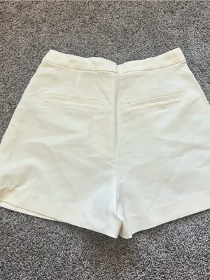 Love Tree Cream High-Waist Tailored Shorts thumbnail 6