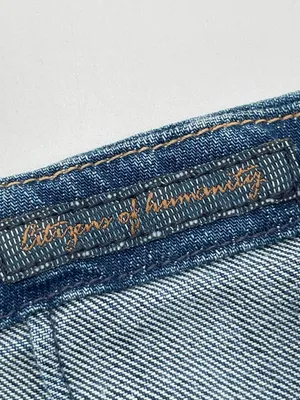 Y2K Citizens Of Humanity Ruffle Hem Mini Denim Jean Skirt Sz 26 USA *READ* thumbnail 4