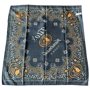 Tito’s Handmade Vodka Black Orange Paisley Bandanna Handkerchief 22x23 NEW thumbnail 2
