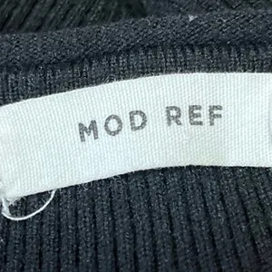 MOD REF Black Ribbed Knit Button Down Cropped Cardigan Sweater Top Size S thumbnail 4