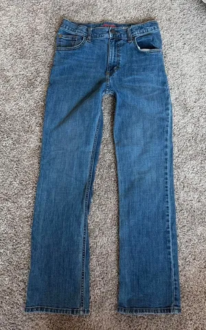 Wrangler blue bootcut jeans thumbnail 1