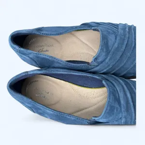 Clarks Sharon Villa Loafer Blue Women's 7 M Comfort Shoes Suede Leather Preppy thumbnail 7