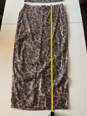 No Boundaries Snake Print Sequin Skirt Set thumbnail 9