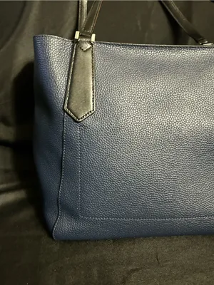 Michael Kors Navy and Black Pebbled Leather Tote thumbnail 7