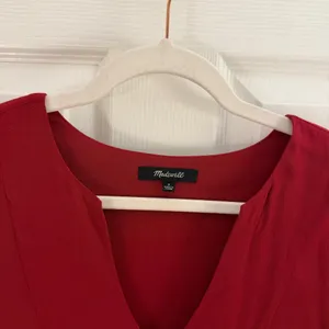 Madewell Red Du Jour Long Sleeve Tunic Shirt Dress Small thumbnail 5