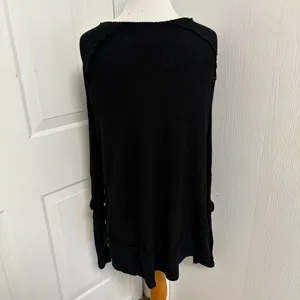 Free People Laguna Thermal Waffle Knit Oversized Top L3 thumbnail 6