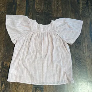 Madewell  Courtyard Flutter Sleeve Top thumbnail 6