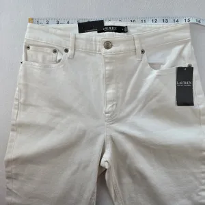 Lauren Ralph Lauren NWT White High-Rise Straight Ankle Jeans 29 Size 8 thumbnail 10